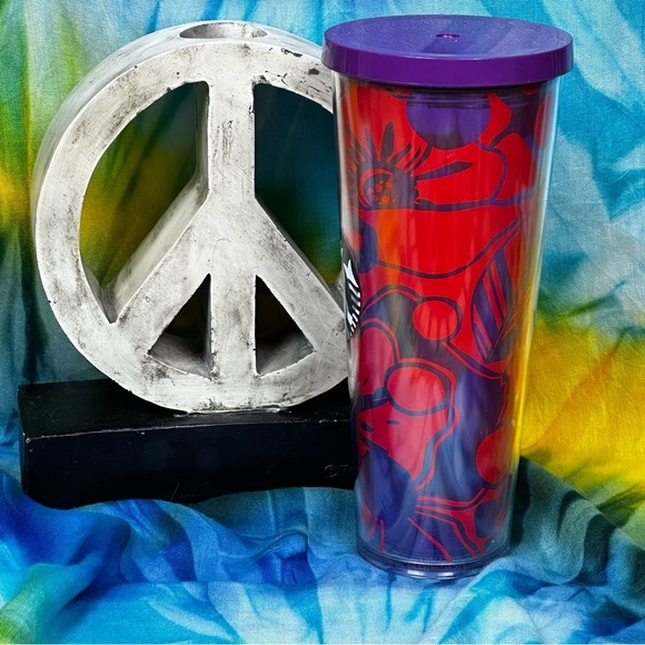 Starbucks 2014 Hibiscus Aloha Floral Venti Cold Cup Tumbler 24 oz - Picture 3 of 12